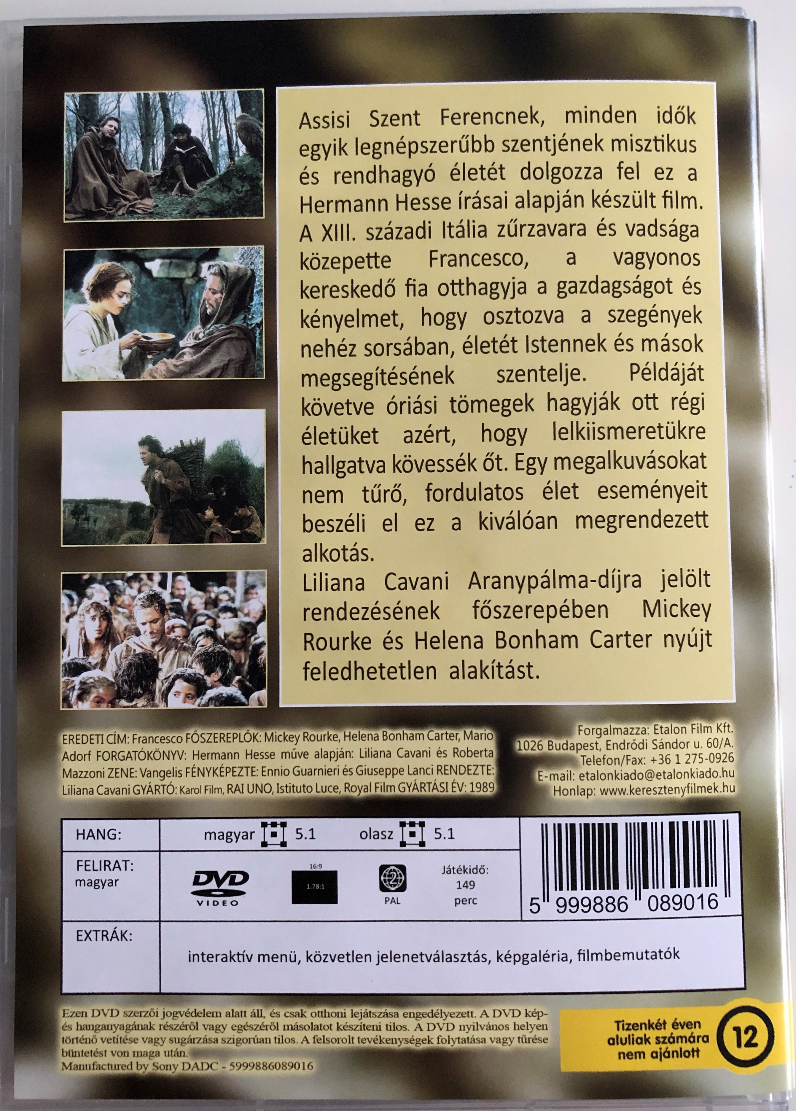 Francesco DVD 1989 - Directed by Liliana Cavani 1